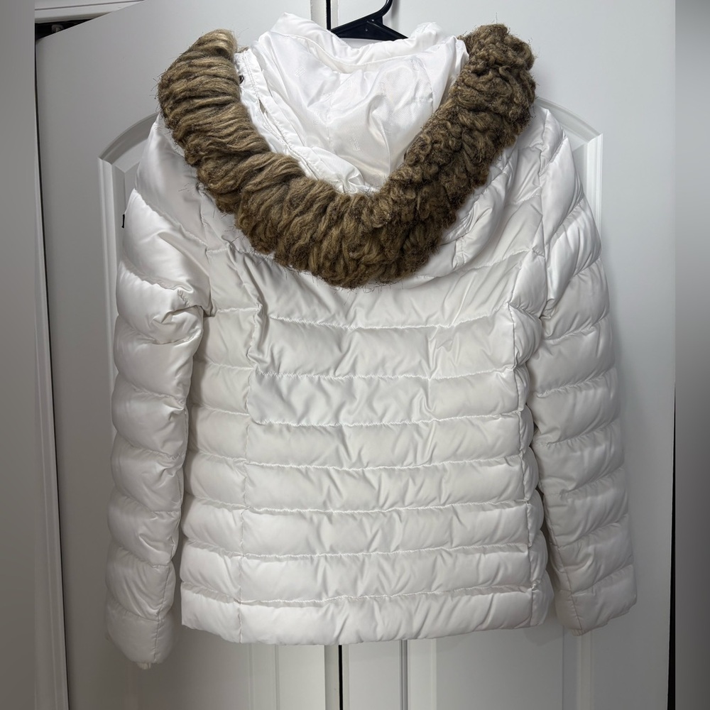 TOMMY HILIFIGER - Women's White Fur Hooded Jacket - Picture 3 of 4